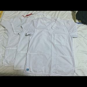 3 top white scrub+ 2 bottom